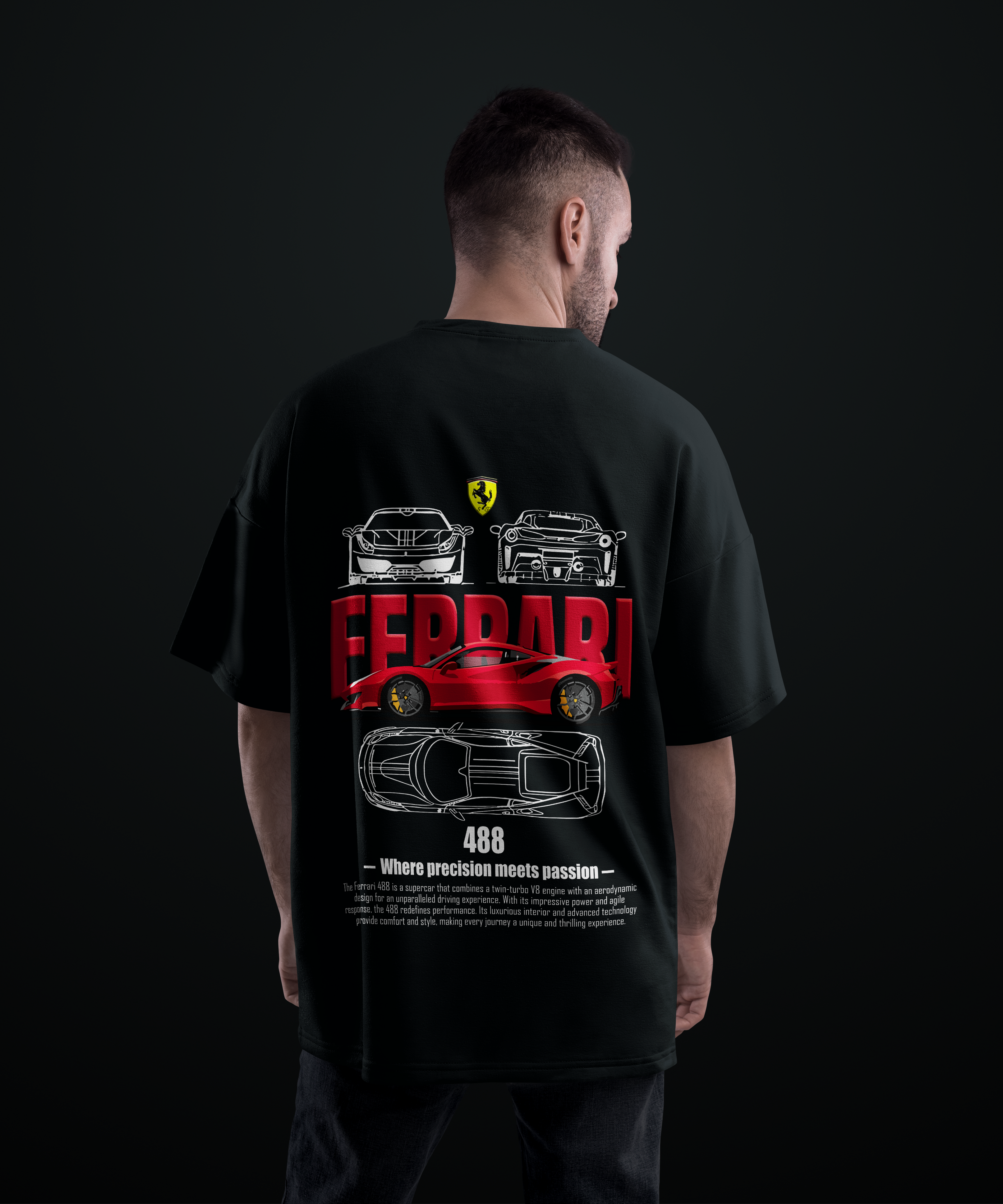 Camiseta Ferrari 488
