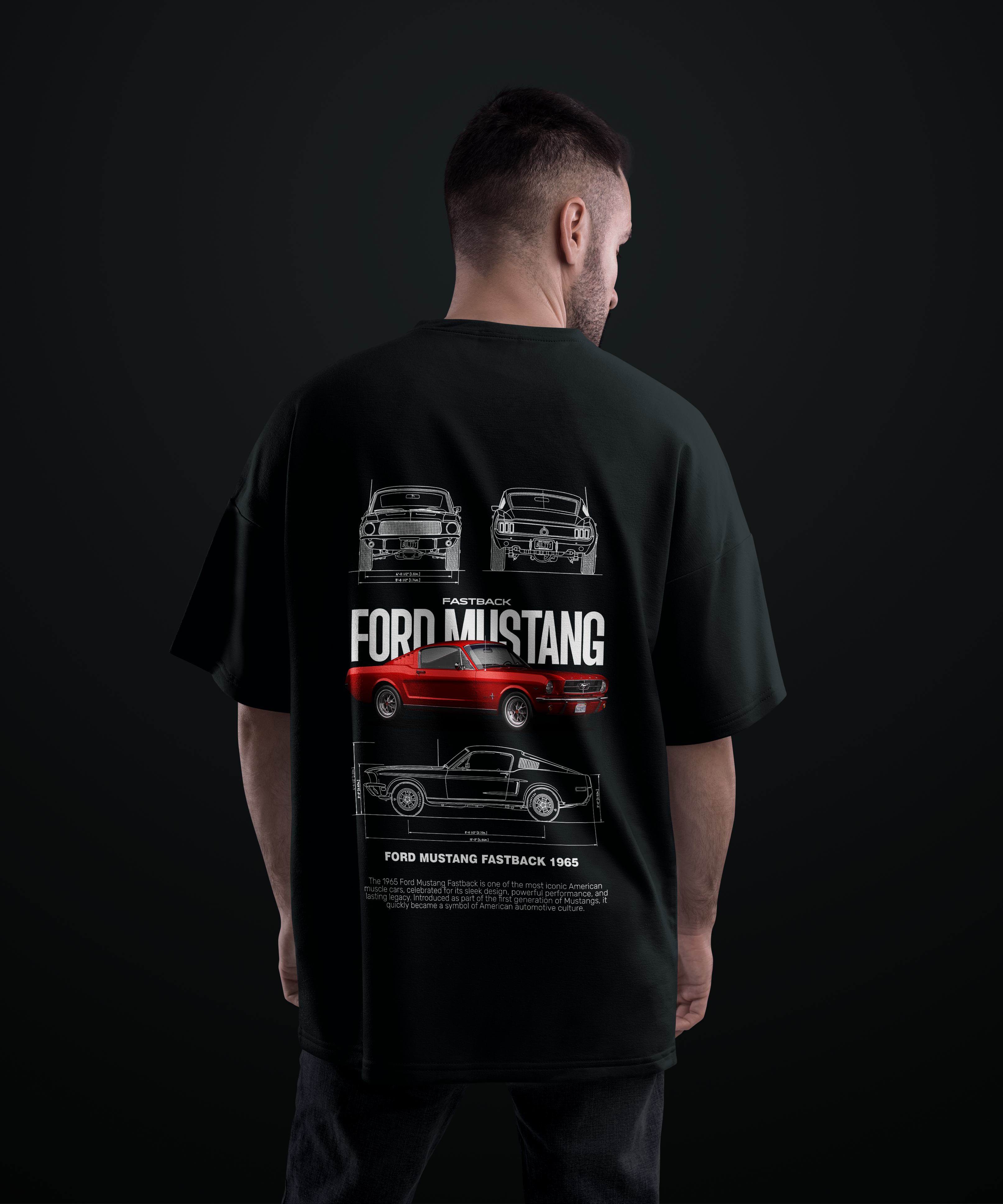 Camiseta Ford Mustang fastback 1965