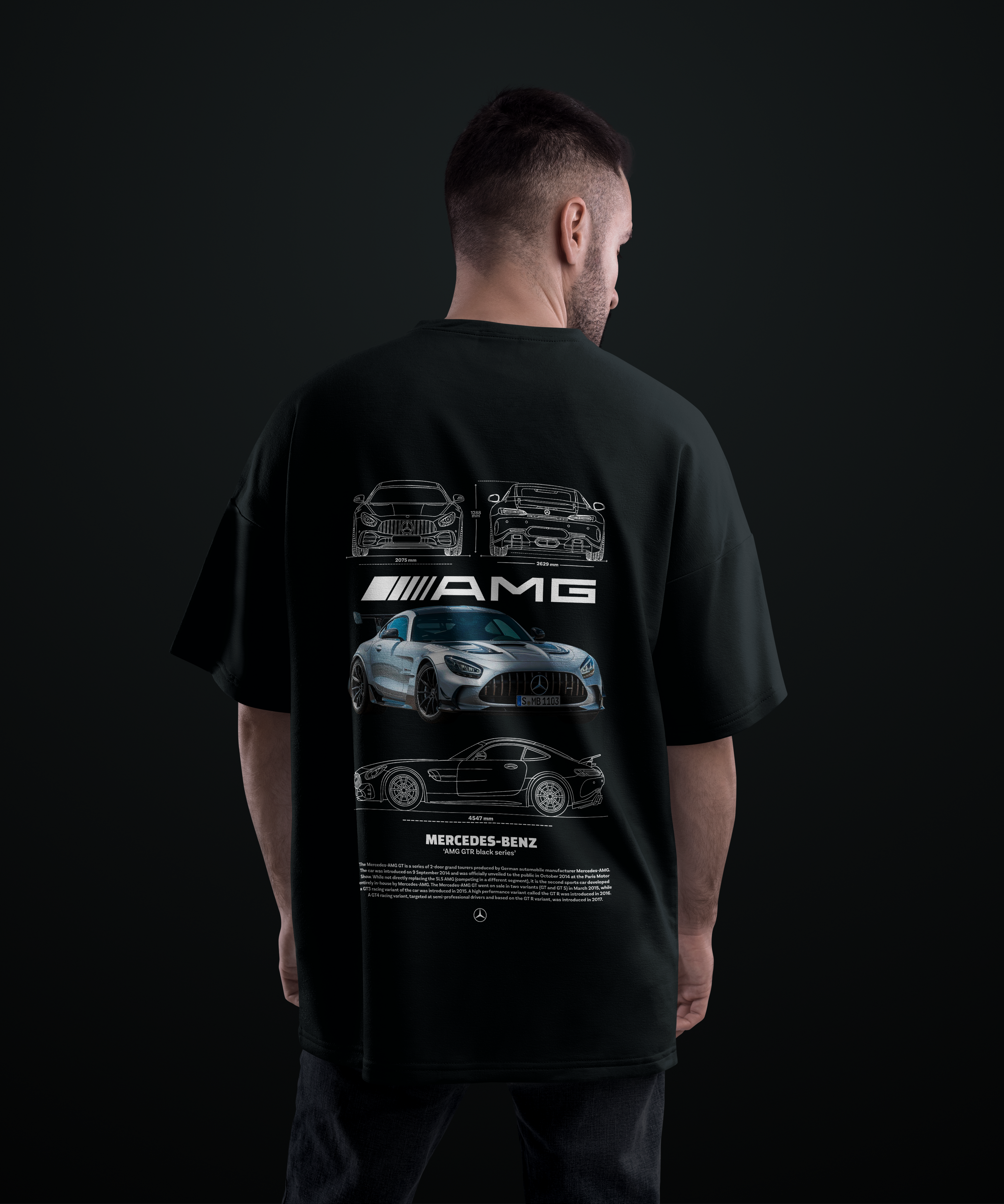 Camiseta Mercedez Benz AMG GTR Black