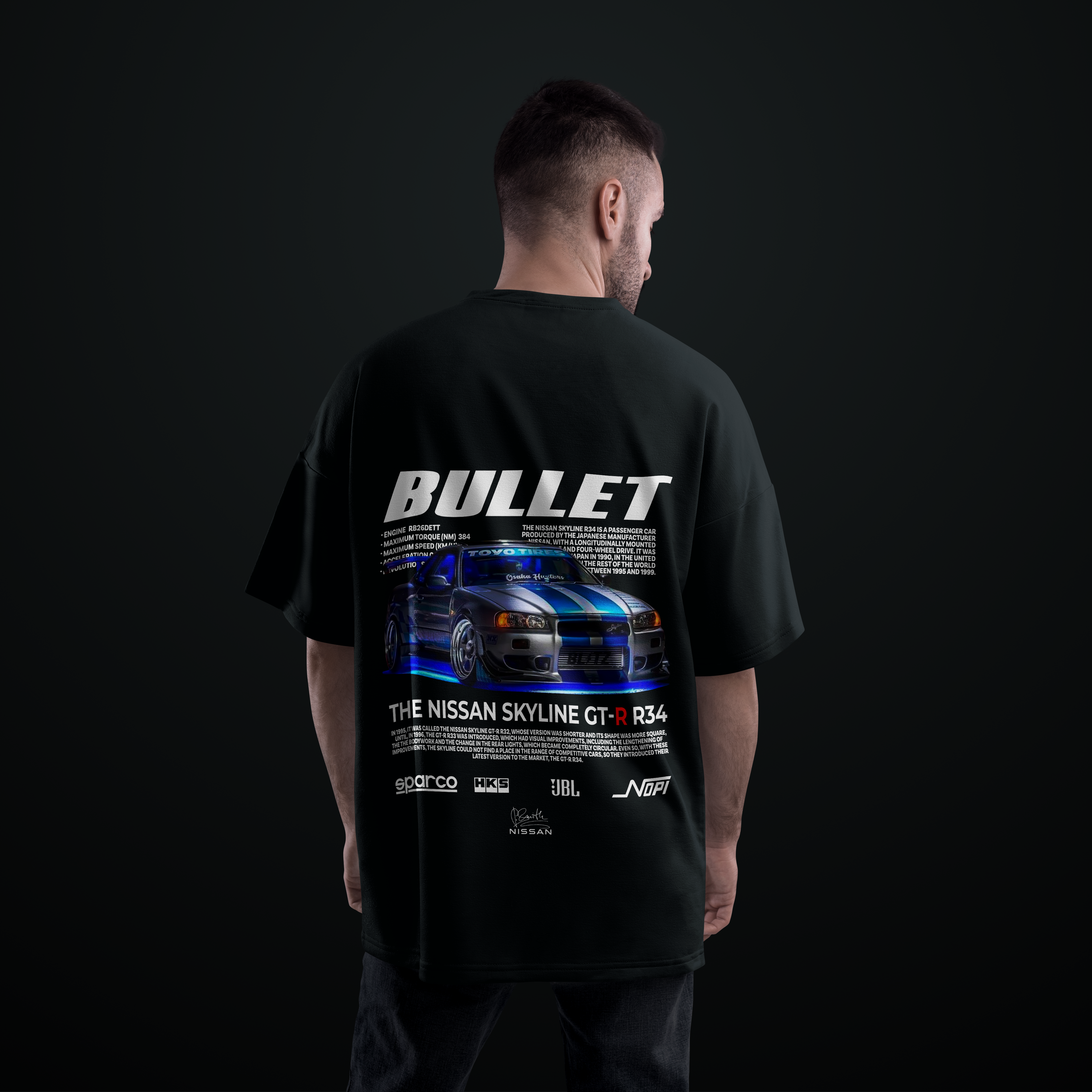 Camiseta Nissan Bullet GT-R R34