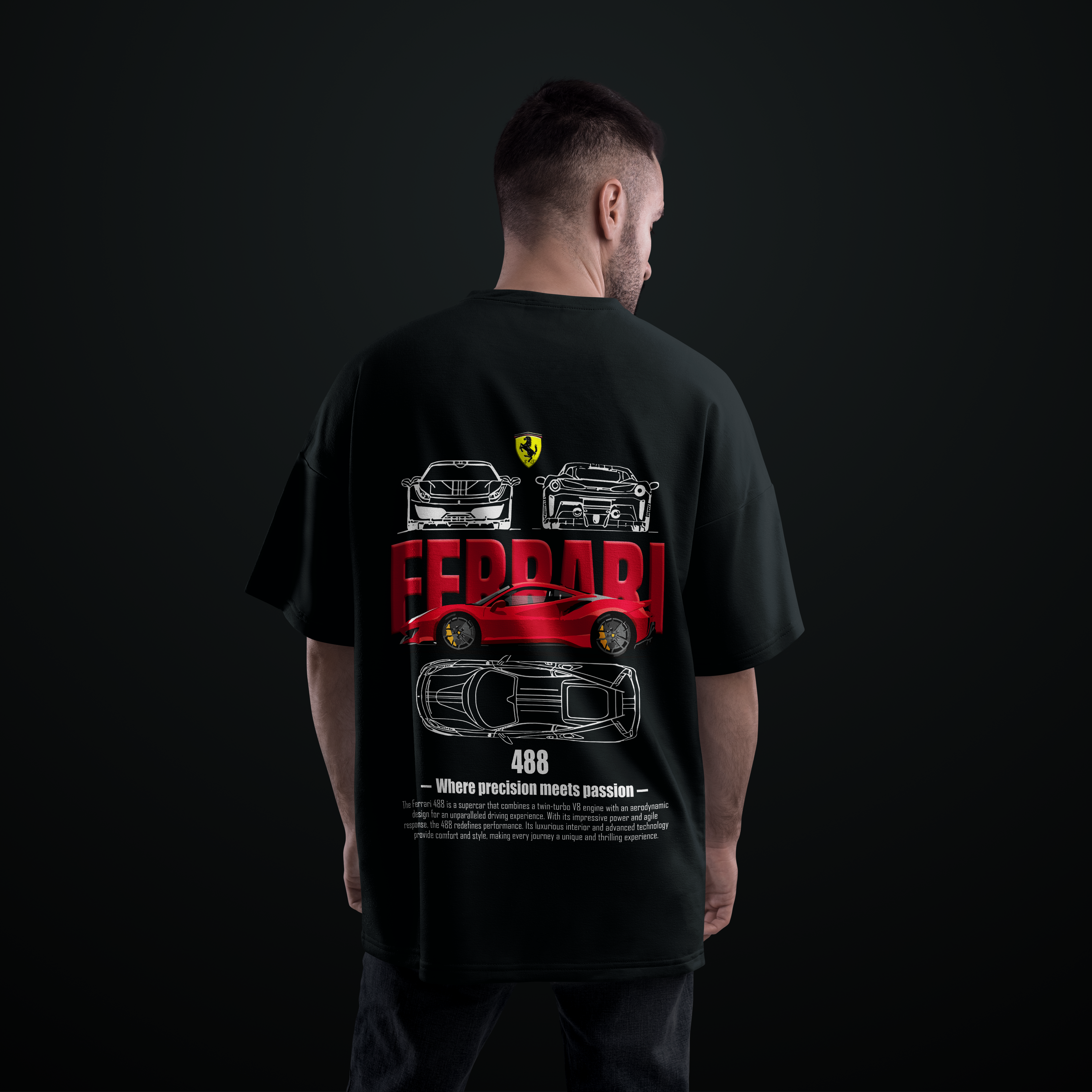 Camiseta Ferrari 488